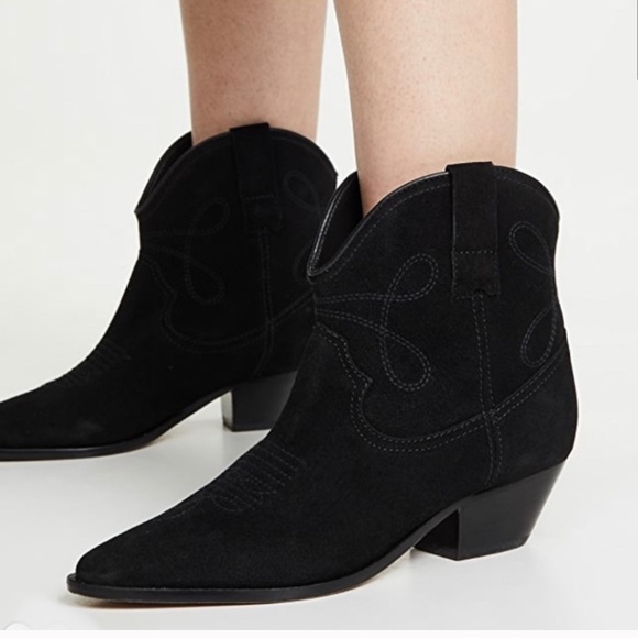 NWB SHUTZ Izolita Suede Western Black Boot